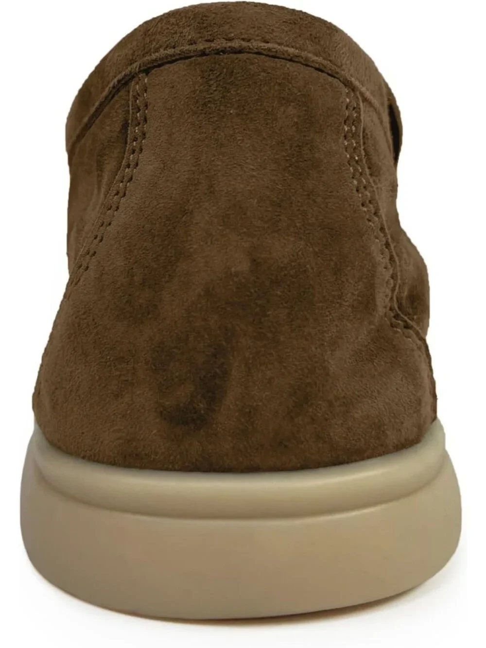 Men's Brown Loafers Shoes Genuine Sheepskin Suede Solid Minimalist Slip On